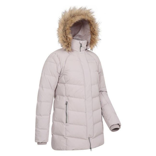 Light Beige - Lifestyle - Mountain Warehouse Womens-Ladies Isla II Long Down Jacket