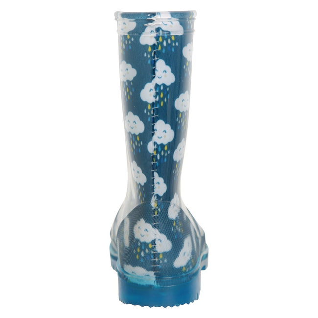 Light Blue - Back - Mountain Warehouse Childrens-Kids Splash Clouds Galoshes