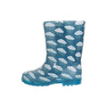 Light Blue - Pack Shot - Mountain Warehouse Childrens-Kids Splash Clouds Galoshes