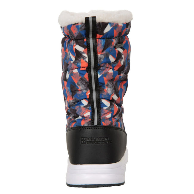 Red - Back - Mountain Warehouse Childrens-Kids Glide Adaptive Printed Snow Boots