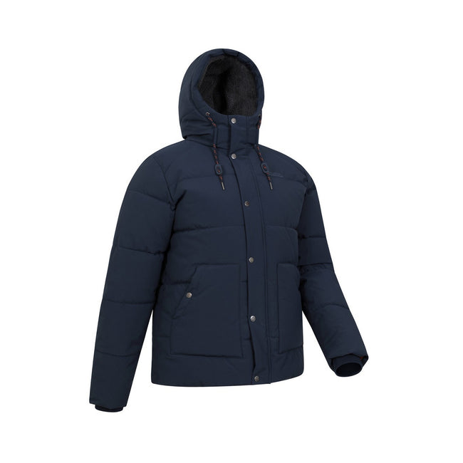 Navy - Side - Mountain Warehouse Mens Manta Padded Jacket