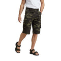 Khaki Green-Black - Back - Mountain Warehouse Mens Camo Cargo Shorts