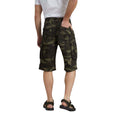 Khaki Green-Black - Side - Mountain Warehouse Mens Camo Cargo Shorts