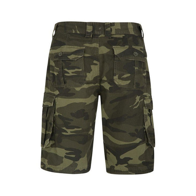 Khaki Green-Black - Lifestyle - Mountain Warehouse Mens Camo Cargo Shorts