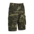 Khaki Green-Black - Close up - Mountain Warehouse Mens Camo Cargo Shorts