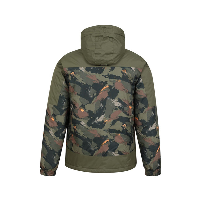 Green - Back - Mountain Warehouse Mens Camo Ski Jacket & Trousers