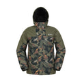 Green - Side - Mountain Warehouse Mens Camo Ski Jacket & Trousers