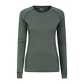 Dark Khaki - Front - Mountain Warehouse Womens-Ladies Bamboo Top