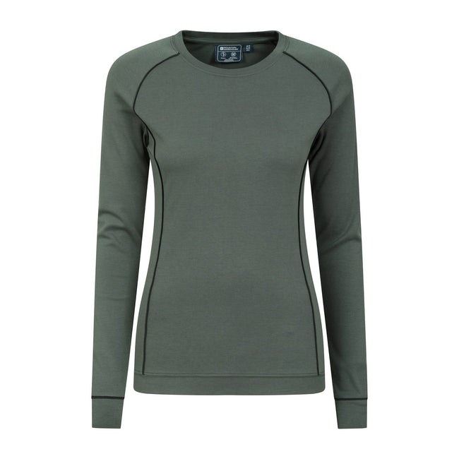 Dark Khaki - Front - Mountain Warehouse Womens-Ladies Bamboo Top