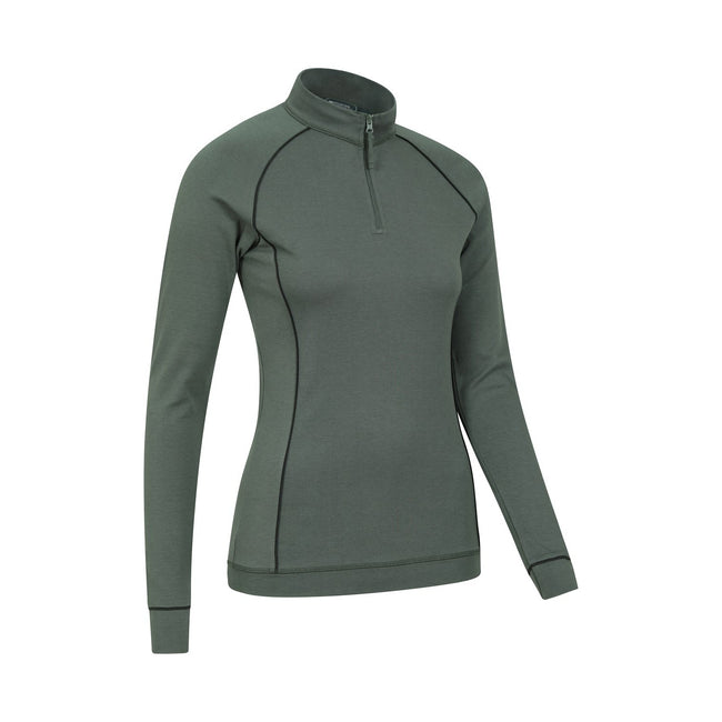 Dark Khaki - Back - Mountain Warehouse Womens-Ladies Bamboo Top