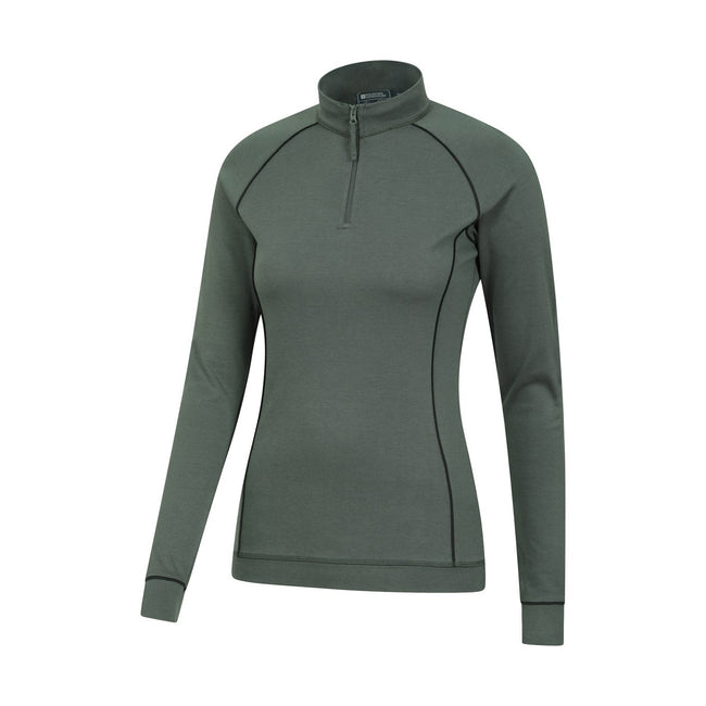 Dark Khaki - Side - Mountain Warehouse Womens-Ladies Bamboo Top
