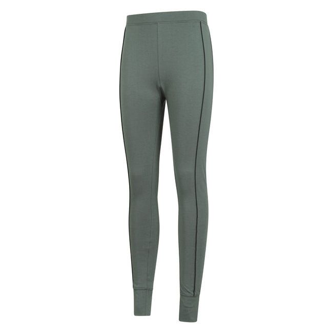Dark Khaki - Side - Mountain Warehouse Womens-Ladies Bamboo Base Layer Bottoms