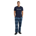 Navy - Close up - Animal Mens Kickback Natural Pajama Set
