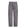 Dark Grey - Front - Mountain Warehouse Childrens-Kids Convertible Active Pants