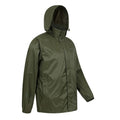 Khaki Green - Side - Mountain Warehouse Mens Waterproof Hooded Jacket