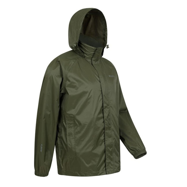 Khaki Green - Side - Mountain Warehouse Mens Waterproof Hooded Jacket
