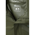 Khaki Green - Close up - Mountain Warehouse Mens Waterproof Hooded Jacket