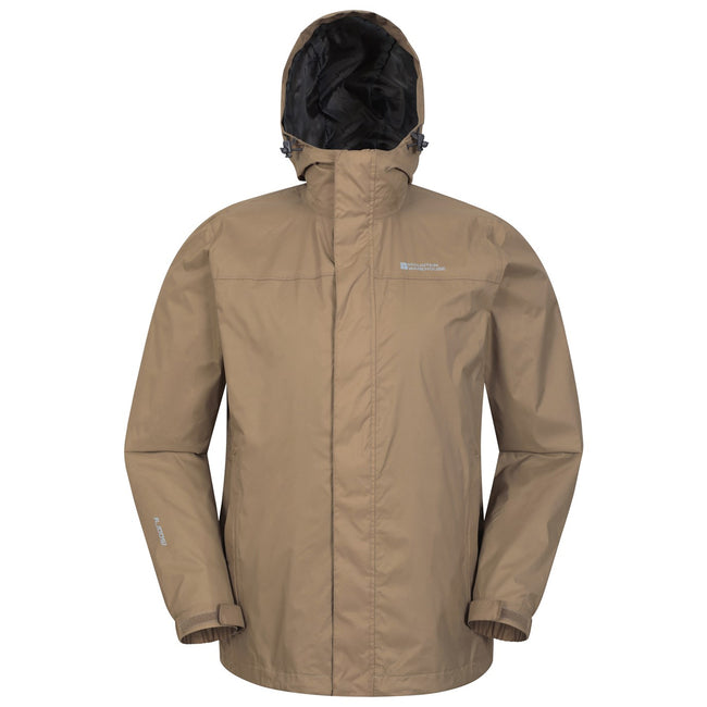 Tan - Front - Mountain Warehouse Mens Torrent Waterproof Jacket