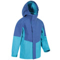 Blue - Lifestyle - Mountain Warehouse Childrens-Kids Meteor Waterproof Jacket