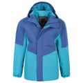 Blue - Pack Shot - Mountain Warehouse Childrens-Kids Meteor Waterproof Jacket