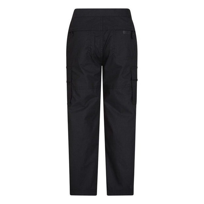 Black - Side - Mountain Warehouse Childrens-Kids Lightweight Cargo Pants