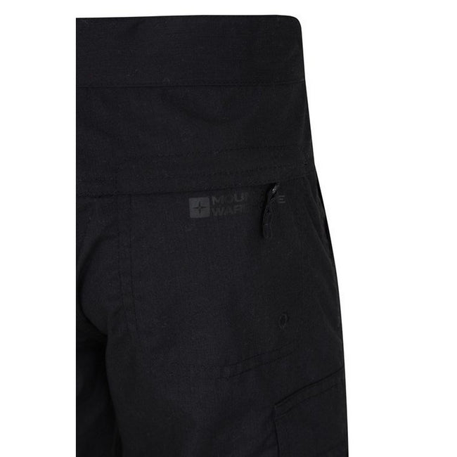 Black - Pack Shot - Mountain Warehouse Childrens-Kids Lightweight Cargo Pants