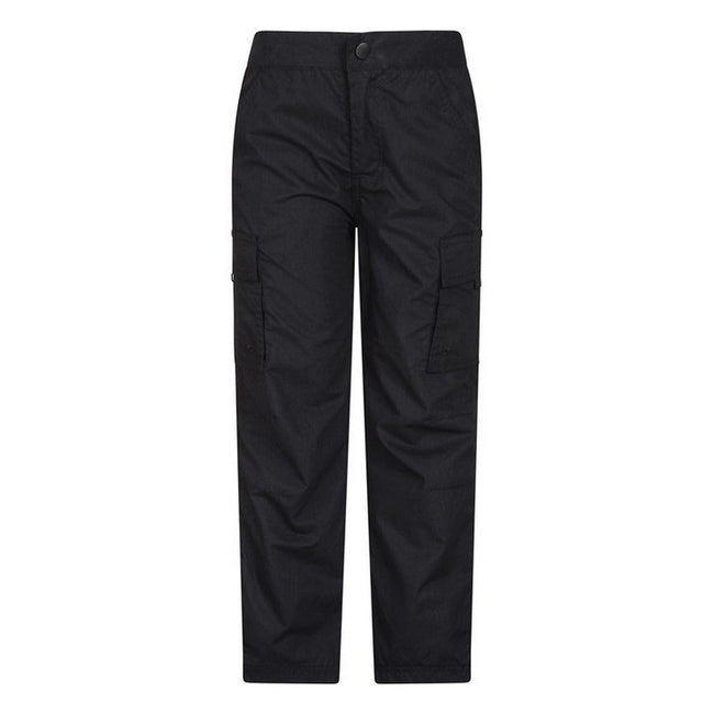 Black - Front - Mountain Warehouse Childrens-Kids Lightweight Cargo Pants