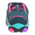 Teal-Pink - Side - Mountain Warehouse Childrens-Kids Light Up Sneakers