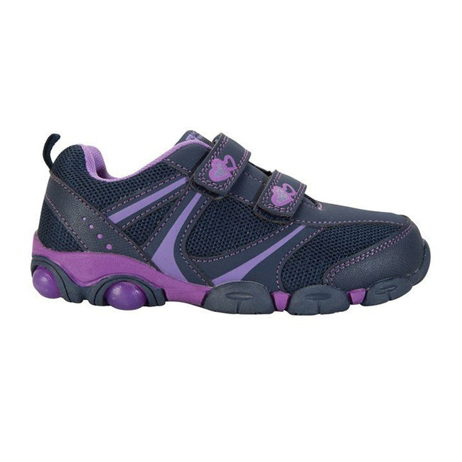Purple-Navy - Back - Mountain Warehouse Childrens-Kids Light Up Sneakers