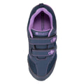 Purple-Navy - Pack Shot - Mountain Warehouse Childrens-Kids Light Up Sneakers