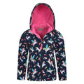 Navy - Back - Mountain Warehouse Childrens-Kids Exodus Unicorn Soft Shell Jacket