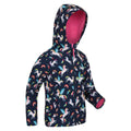 Navy - Side - Mountain Warehouse Childrens-Kids Exodus Unicorn Soft Shell Jacket