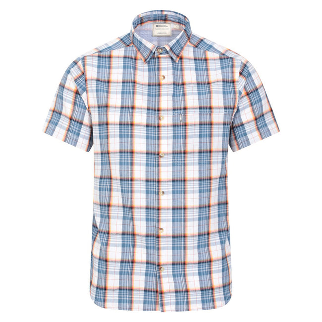 Blue - Front - Mountain Warehouse Mens Cotton Shirt