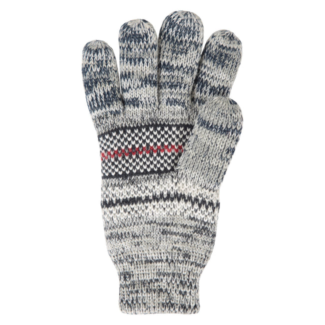 Gray - Back - Mountain Warehouse Mens Thinsulate Fair Isle Gloves