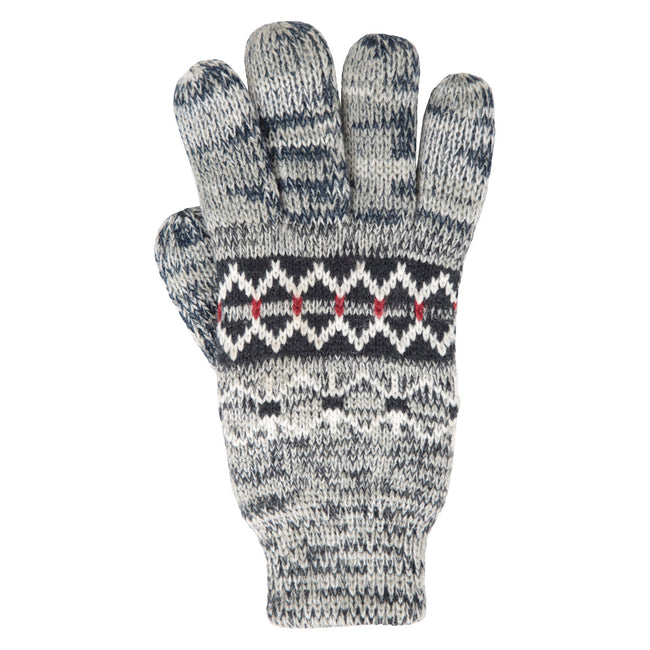 Gray - Front - Mountain Warehouse Mens Thinsulate Fair Isle Gloves