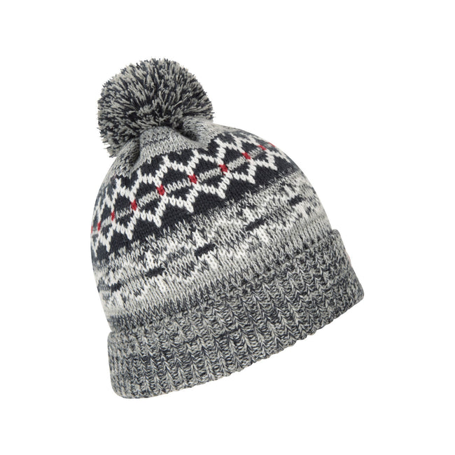 Navy - Side - Mountain Warehouse Mens Fair Isle Thinsulate Beanie