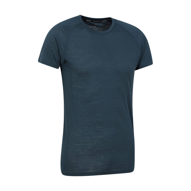 Navy - Back - Mountain Warehouse Mens Summit II Base Layer Top