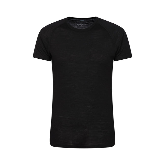 Black - Front - Mountain Warehouse Mens Summit II Base Layer Top