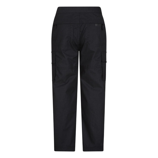 Black - Back - Mountain Warehouse Childrens-Kids Active Hiking Trousers