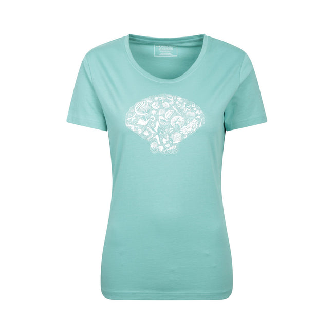 Green - Front - Mountain Warehouse Womens-Ladies Shell T-Shirt