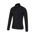 Black - Side - Mountain Warehouse Mens Merino Wool Full Zip Base Layer Top