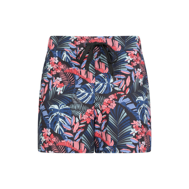 Blue - Front - Mountain Warehouse Womens-Ladies Patterned Stretch Swim Shorts