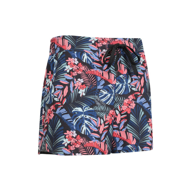 Blue - Side - Mountain Warehouse Womens-Ladies Patterned Stretch Swim Shorts