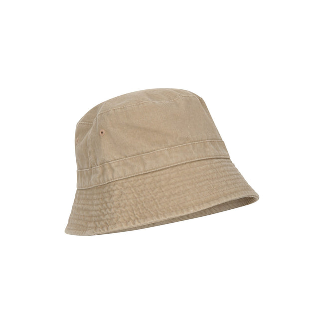 Beige - Side - Mountain Warehouse Mens Washed Bucket Hat