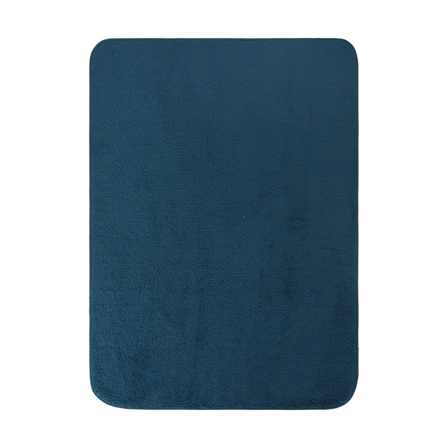 Teal - Back - Mountain Warehouse Fleece Blanket