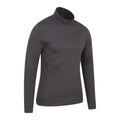 Gray - Side - Mountain Warehouse Mens Meribel Turtle Neck Base Layer Top