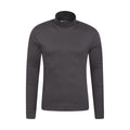 Gray - Front - Mountain Warehouse Mens Meribel Turtle Neck Base Layer Top