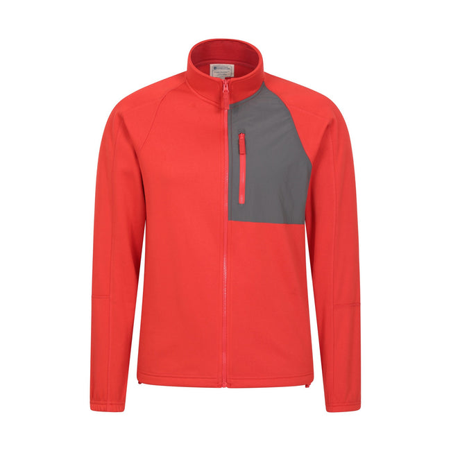 Orange - Front - Mountain Warehouse Mens Surge Fleece Jacket