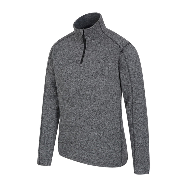 Gray - Back - Mountain Warehouse Mens Idris Half Zip Fleece