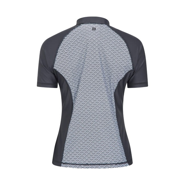 Black - Back - Mountain Warehouse Womens-Ladies Patterned Rash Guard